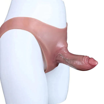 6 Inch Wearable Penis Sleeve Hollow Dildo Pants