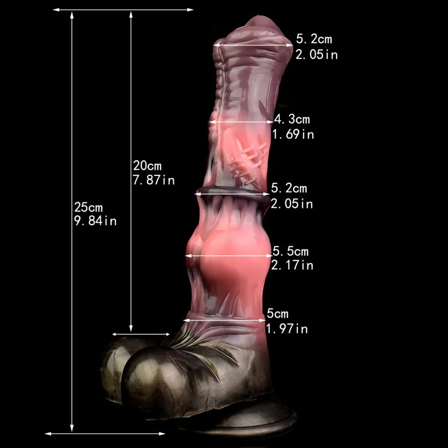 9.8 Inch Platinum Silicone Fantasy Horse Dildo