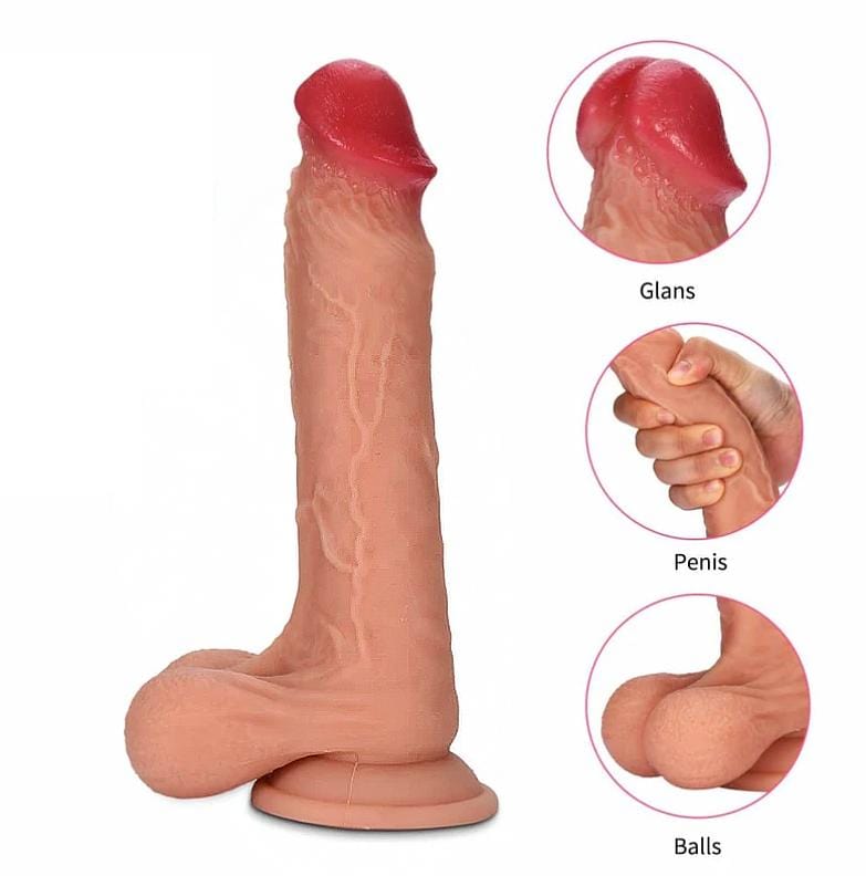 8 Inch Dual Density Silicone Realistic Dildo