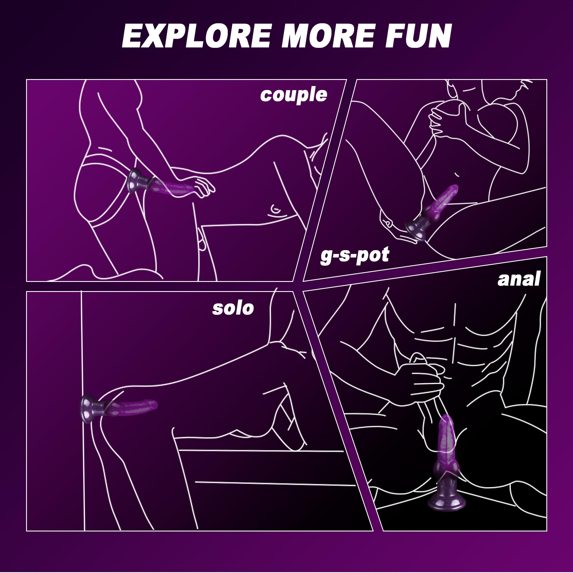 7 Inch Purple Animal Inflatable Knot Dildo