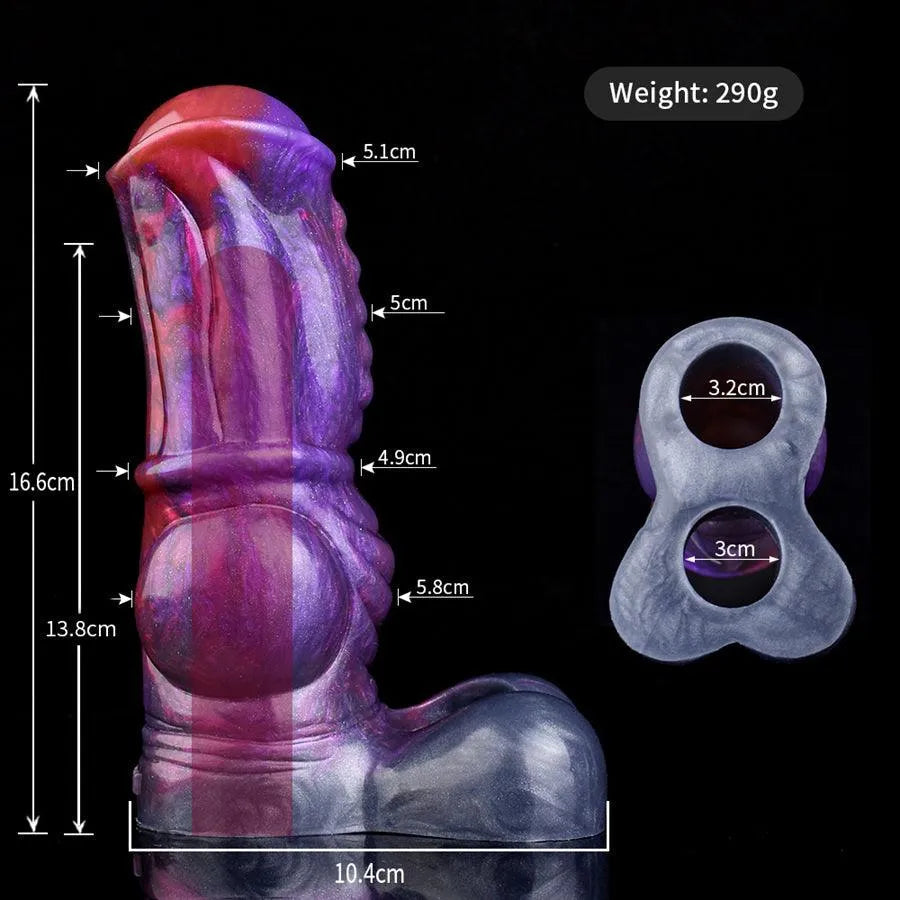 6 Inch Purple Monster Horse Cock Sleeve