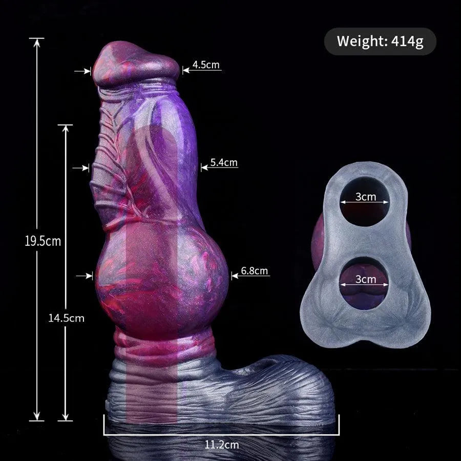 7 Inch Purple Monster Knot Penis Sleeve