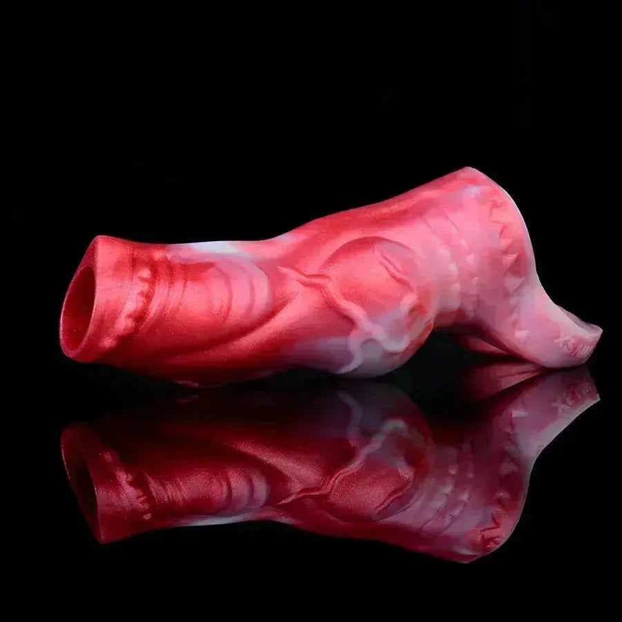 5 Inch Silicone Dog Cock Knot Fantasy Penis Sleeve