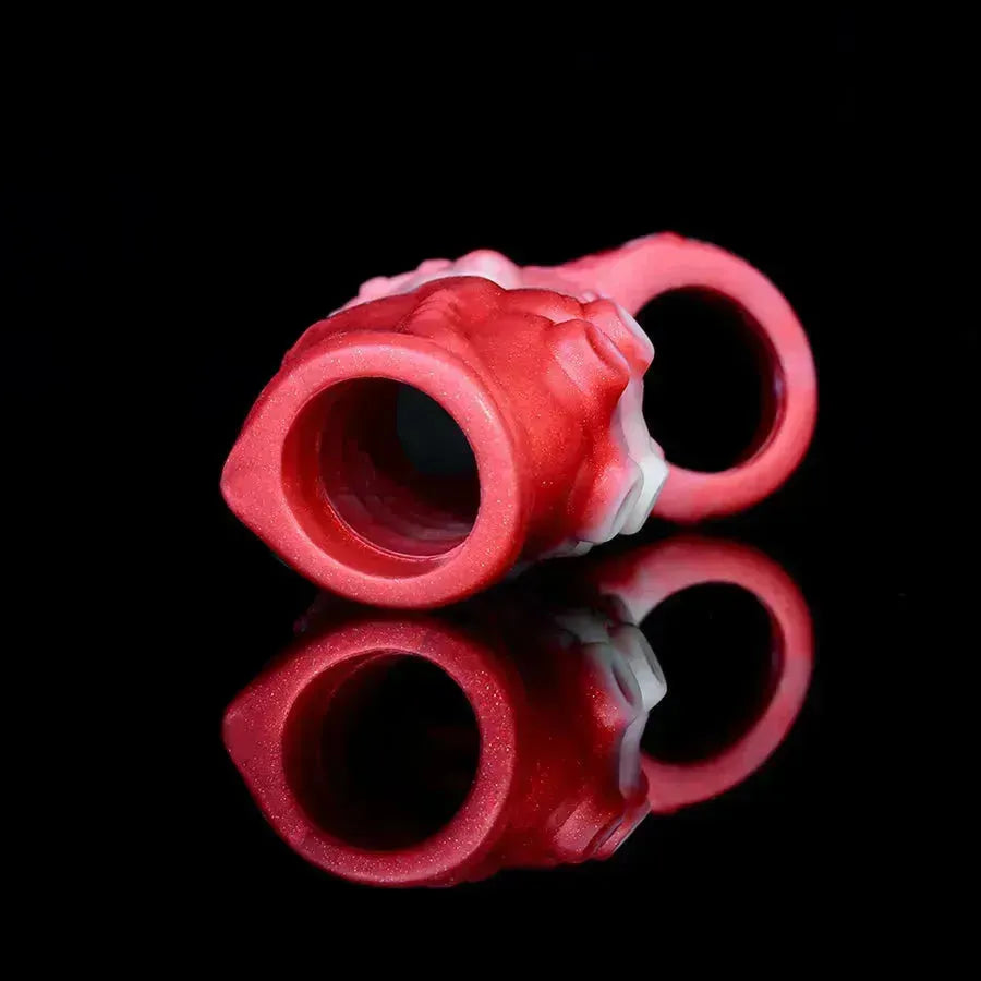 Red Silicone Open Tentacle Penis Sleeve