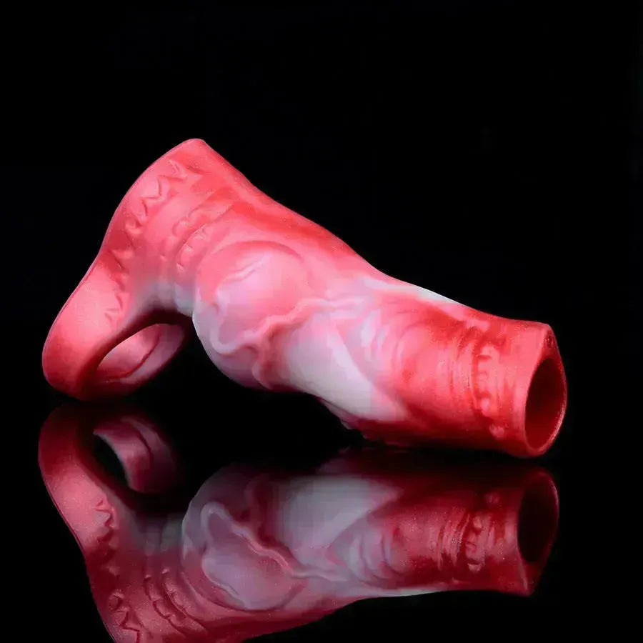 5 Inch Silicone Dog Cock Knot Fantasy Penis Sleeve