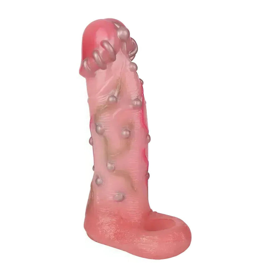 8 Inch Studded Huge Silicone Penis Sleeve
