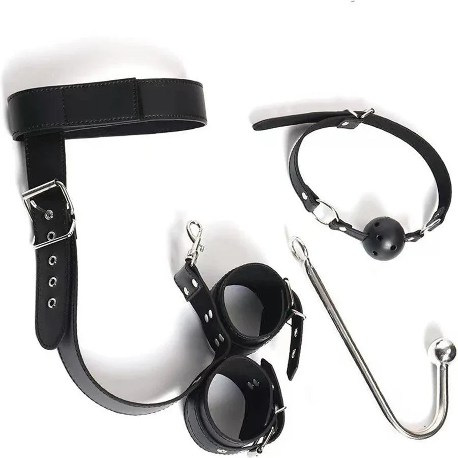 BDSM Metal Anal Hook Bondage with Gag