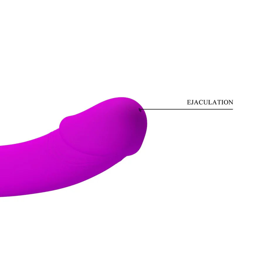Purple Silicone Squirting Strapless Dildo