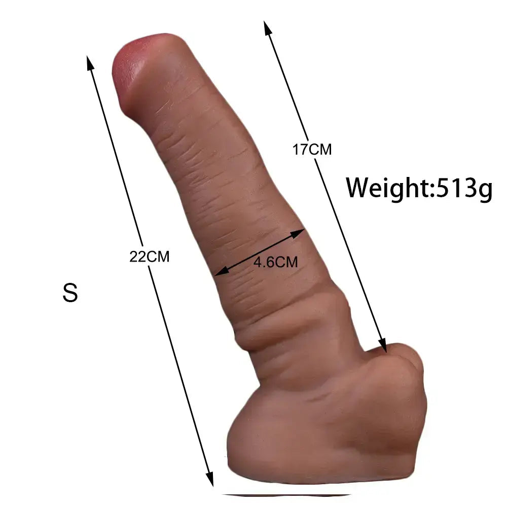 Real Wrinkled Loose Skin Horse Cock Dildo