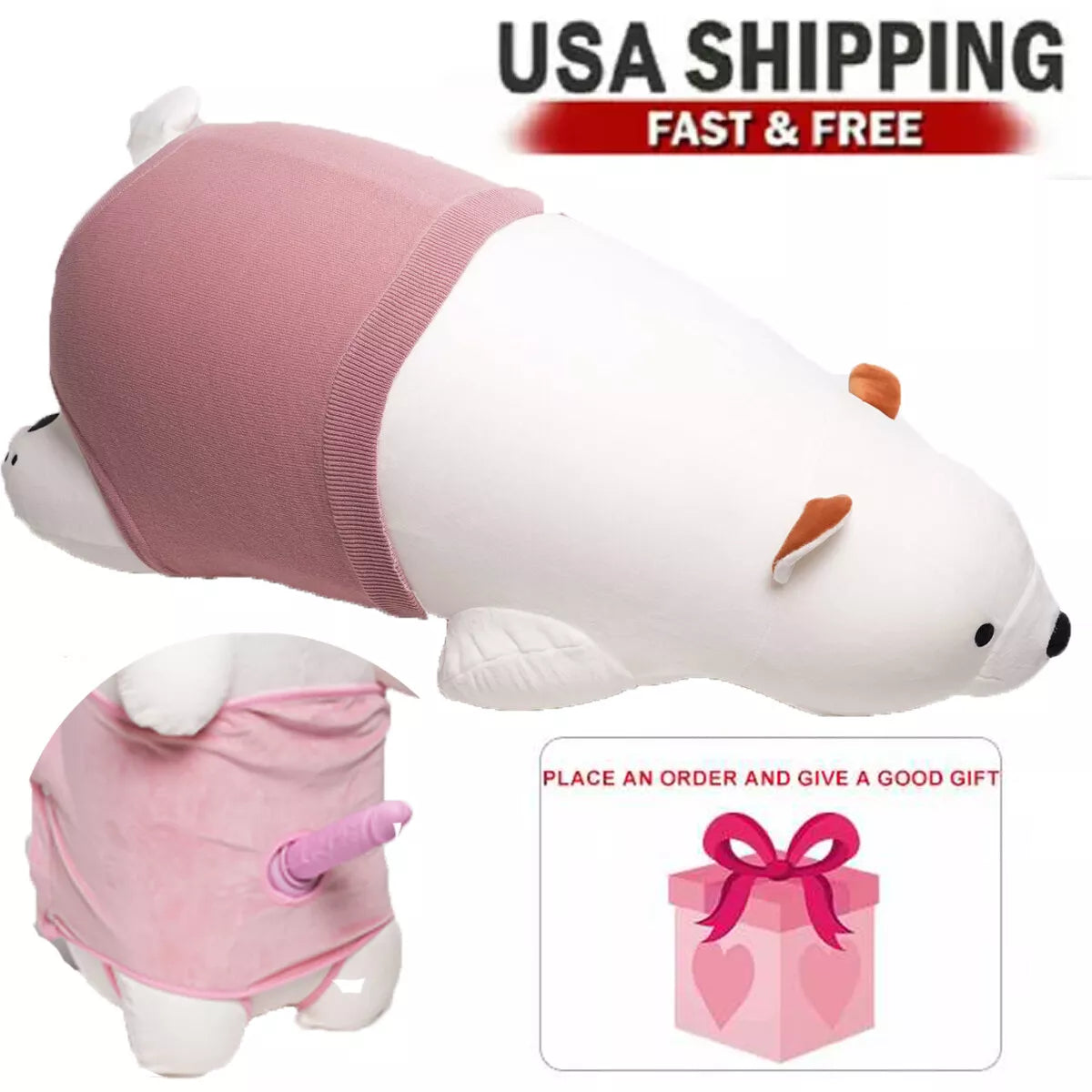 Stuffed Sex Doll Animal Bear with Dildo Machine