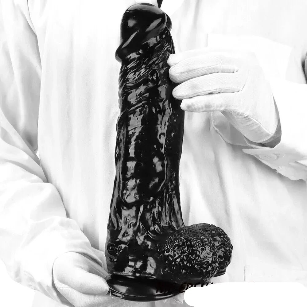 Massive Black Dildo 11 Inch Realistic Cock