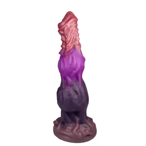 Purple Monster Textured Silicone Knot Dildo
