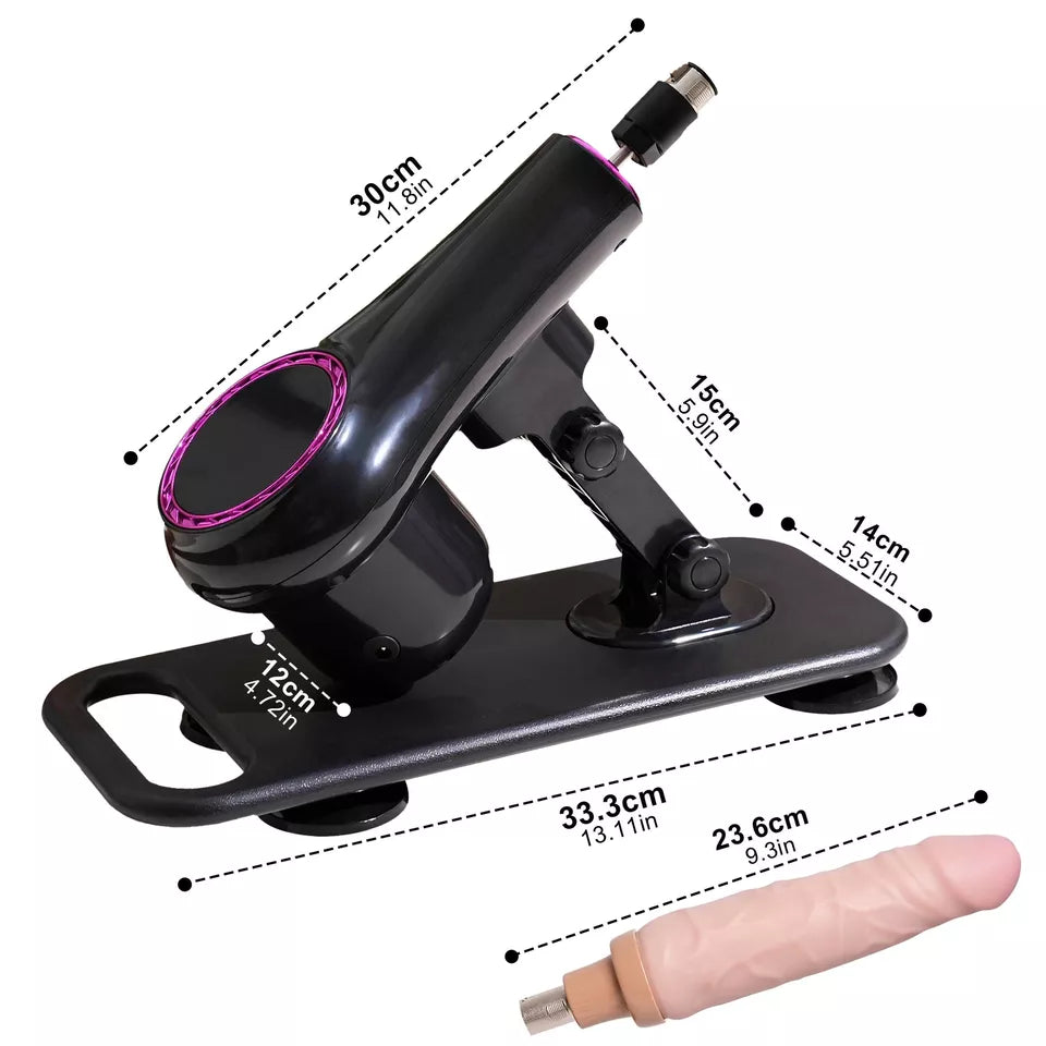 Mechanical Dildo Black Portable Sex Device