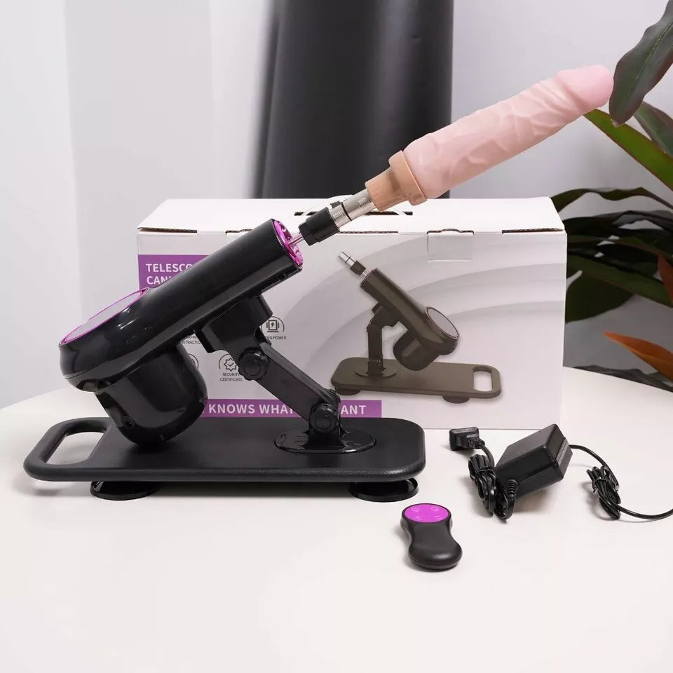 Mechanical Dildo Black Portable Sex Device