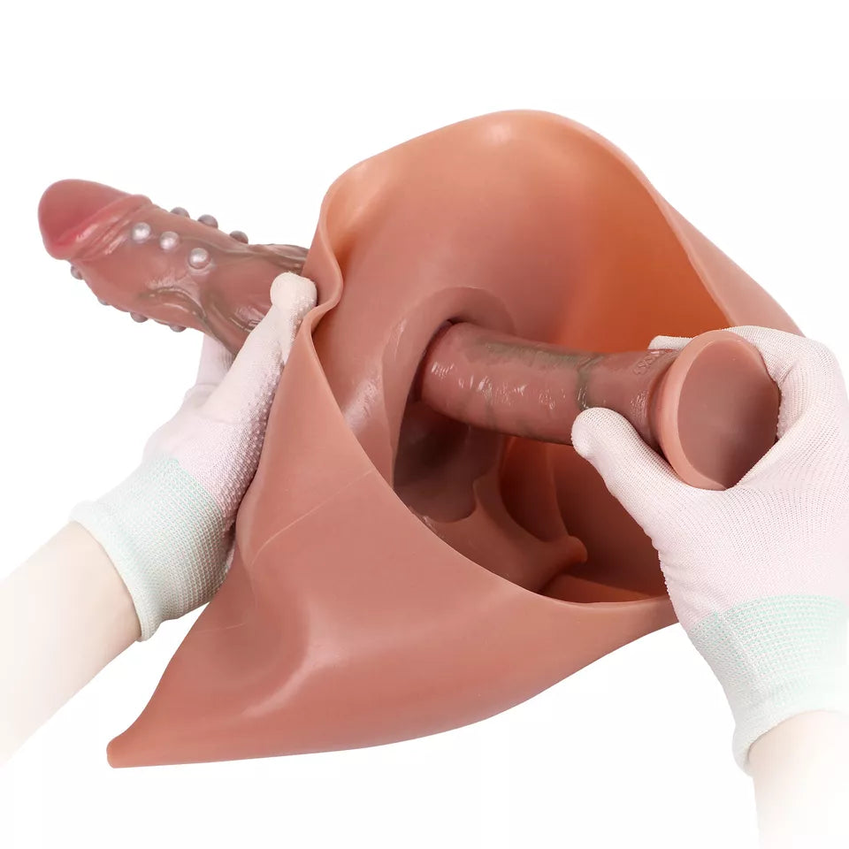 7 Inch Silicone Spikes Hollow Dildo Pants