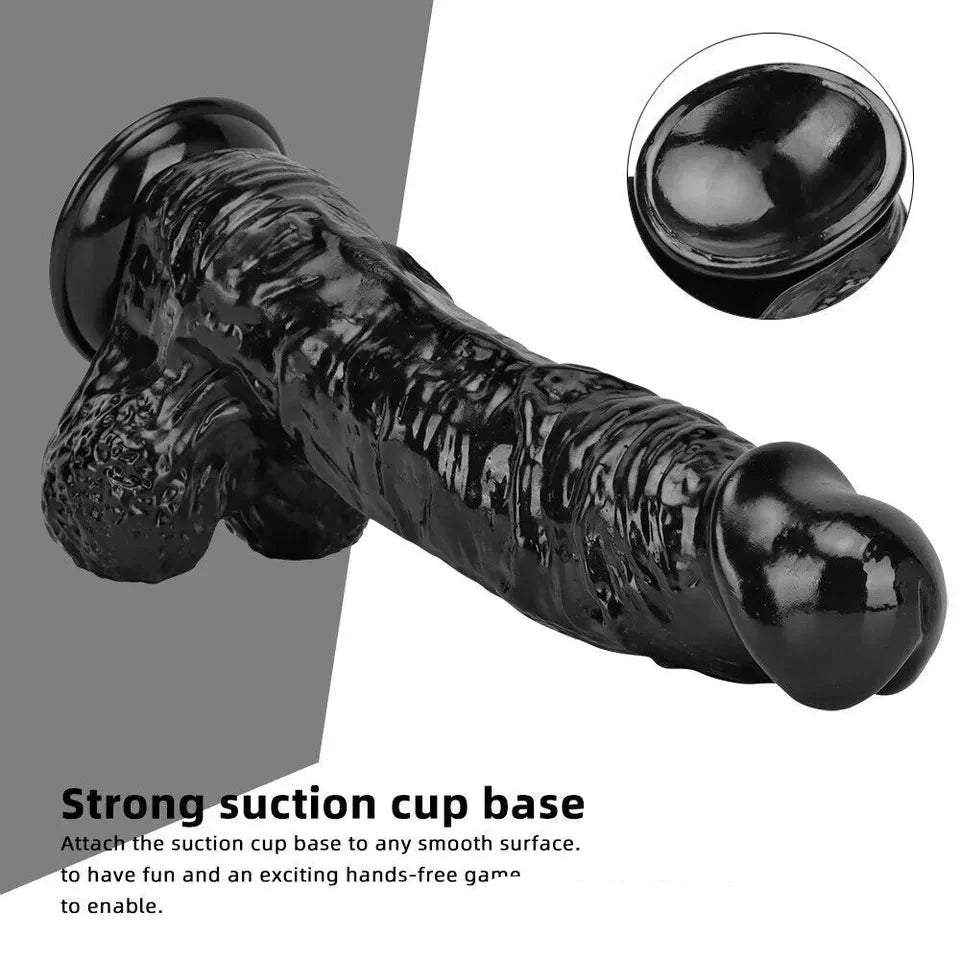 Massive Black Dildo 11 Inch Realistic Cock