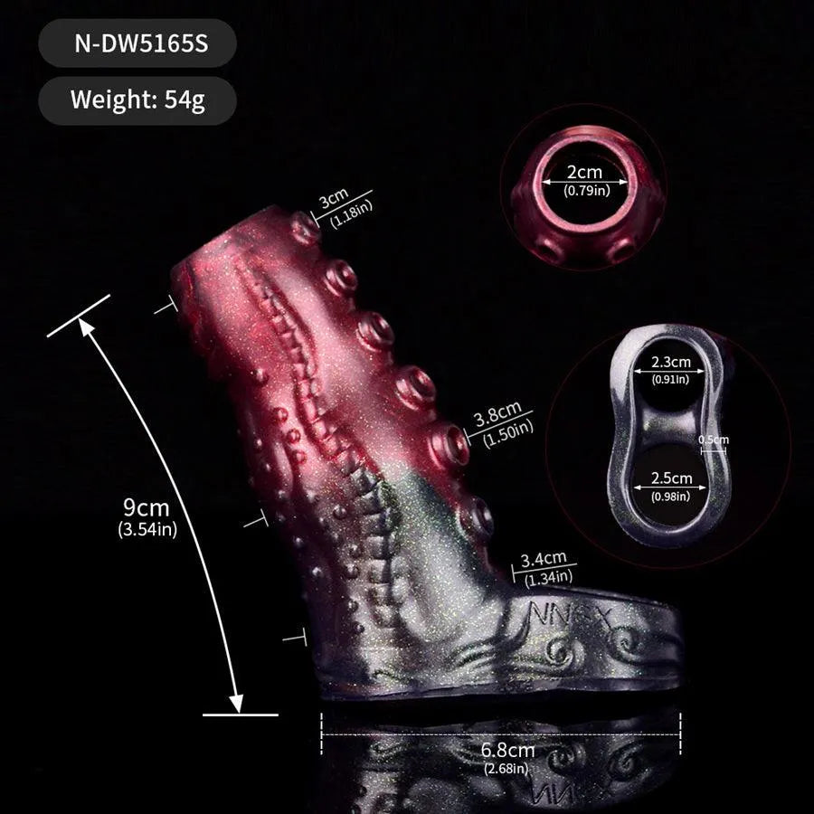 5 Inch Silicone Fantasy Tentacle Penis Sleeve
