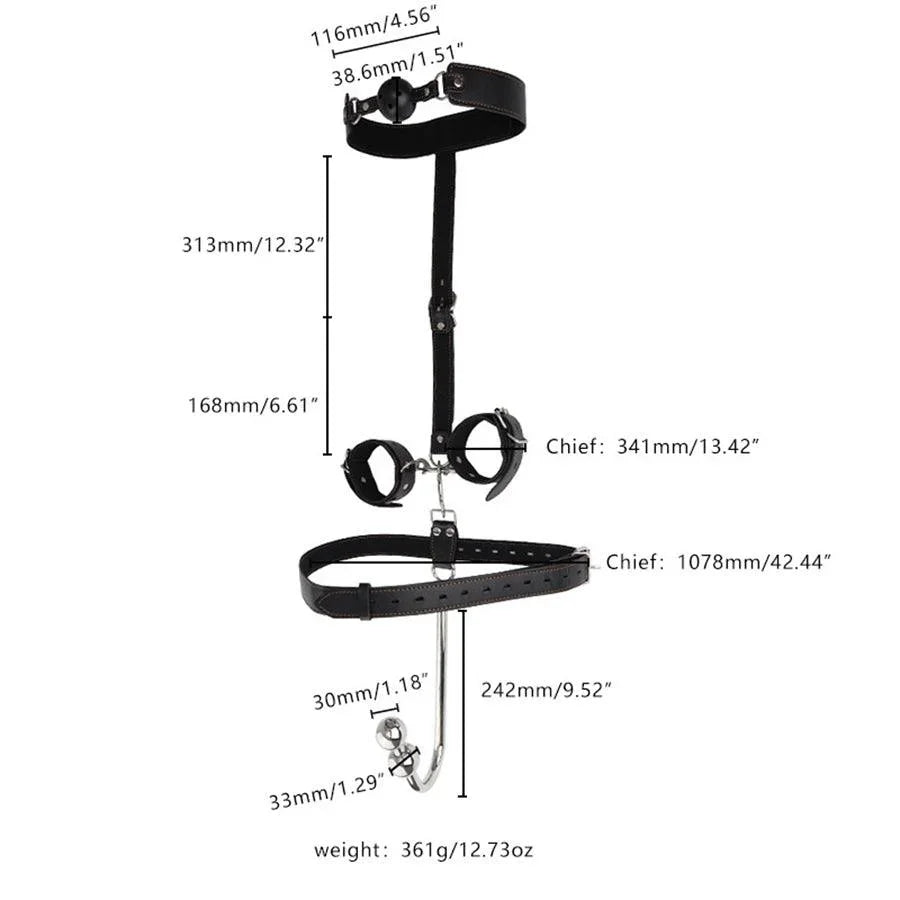 Bongage Gag With Hanging Anal Hook