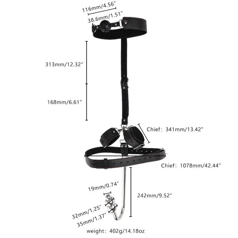 Bongage Gag With Hanging Anal Hook