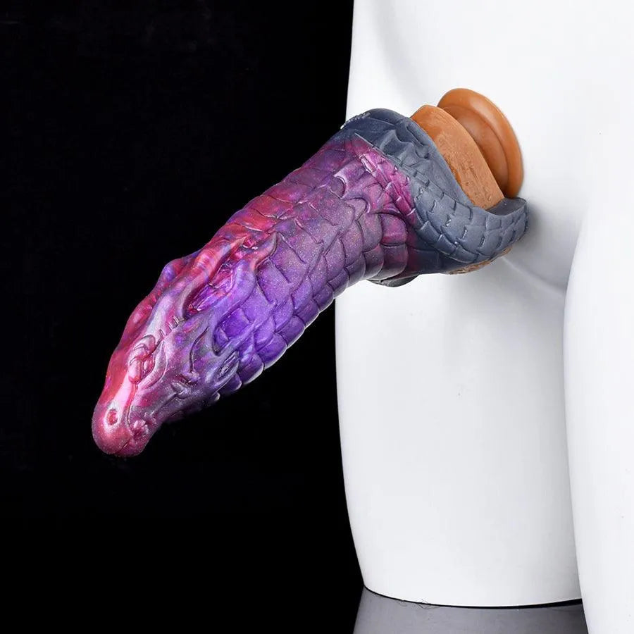 7 Inch Purple Monster Dragon Penis Sleeve