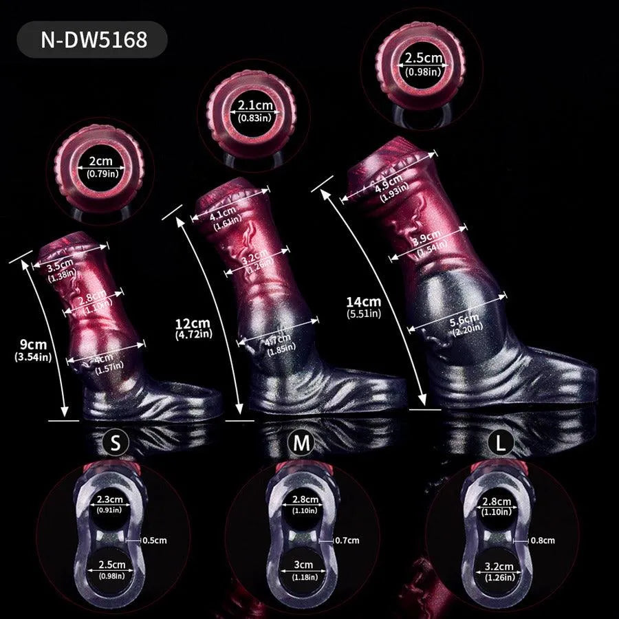 5 Inch Silicone Knot Horse Open Penis Sleeve—Multiple sizes