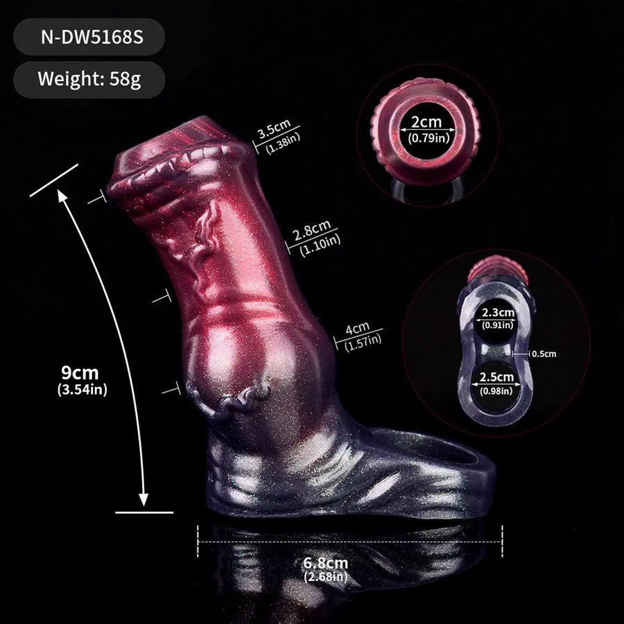 5 Inch Silicone Knot Horse Open Penis Sleeve—Multiple sizes