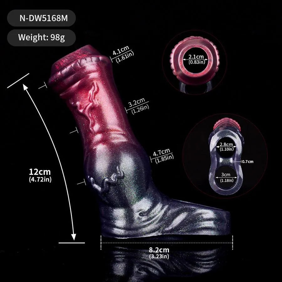 5 Inch Silicone Knot Horse Open Penis Sleeve—Multiple sizes