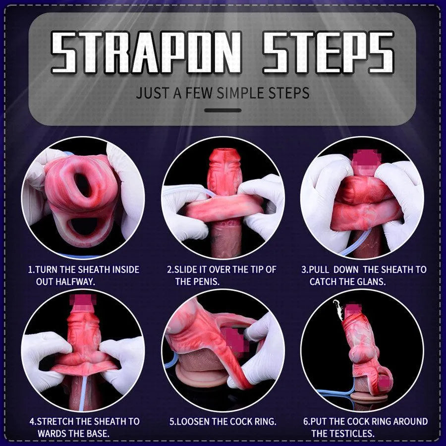 5 Inch Dog Knot Opening Cum Penis Sleeve