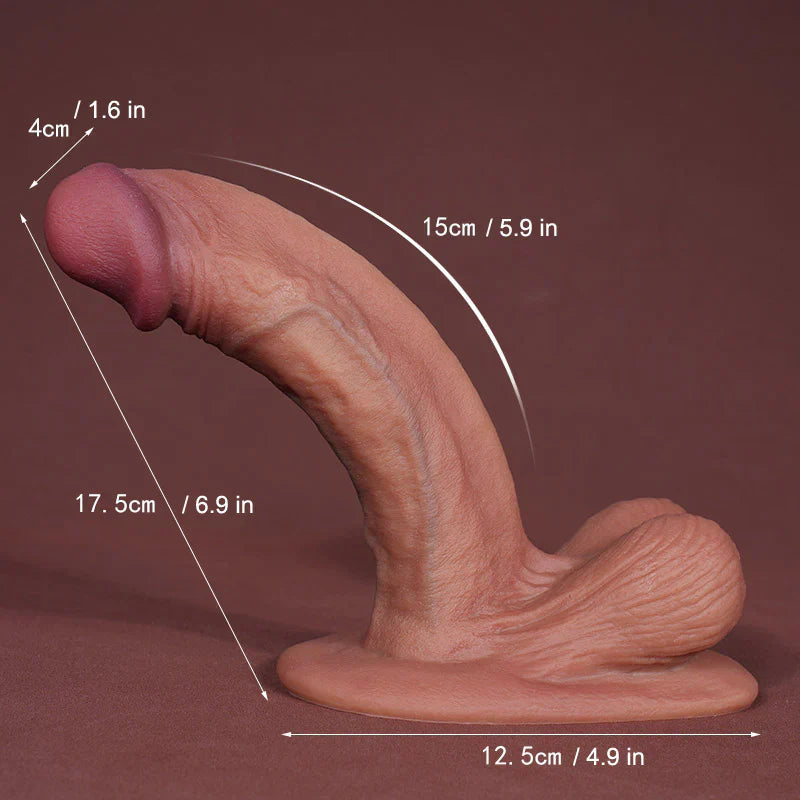6 Inch Realistic Silicone G Spot Curved Dildo