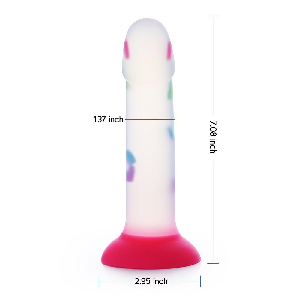 7 Inch Cute Curvy Jelly Confetti Dildo