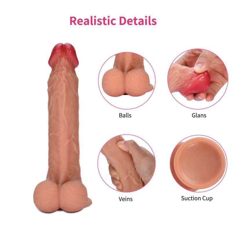 8 Inch Dual Density Silicone Realistic Dildo
