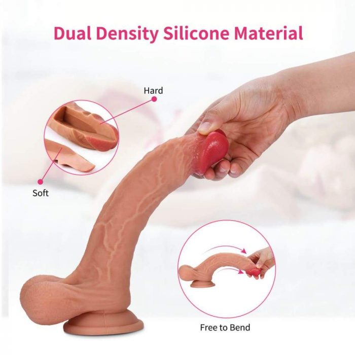 8 Inch Dual Density Silicone Realistic Dildo