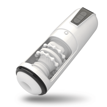 White Retractable waterproof Automatic Blowjob Machine