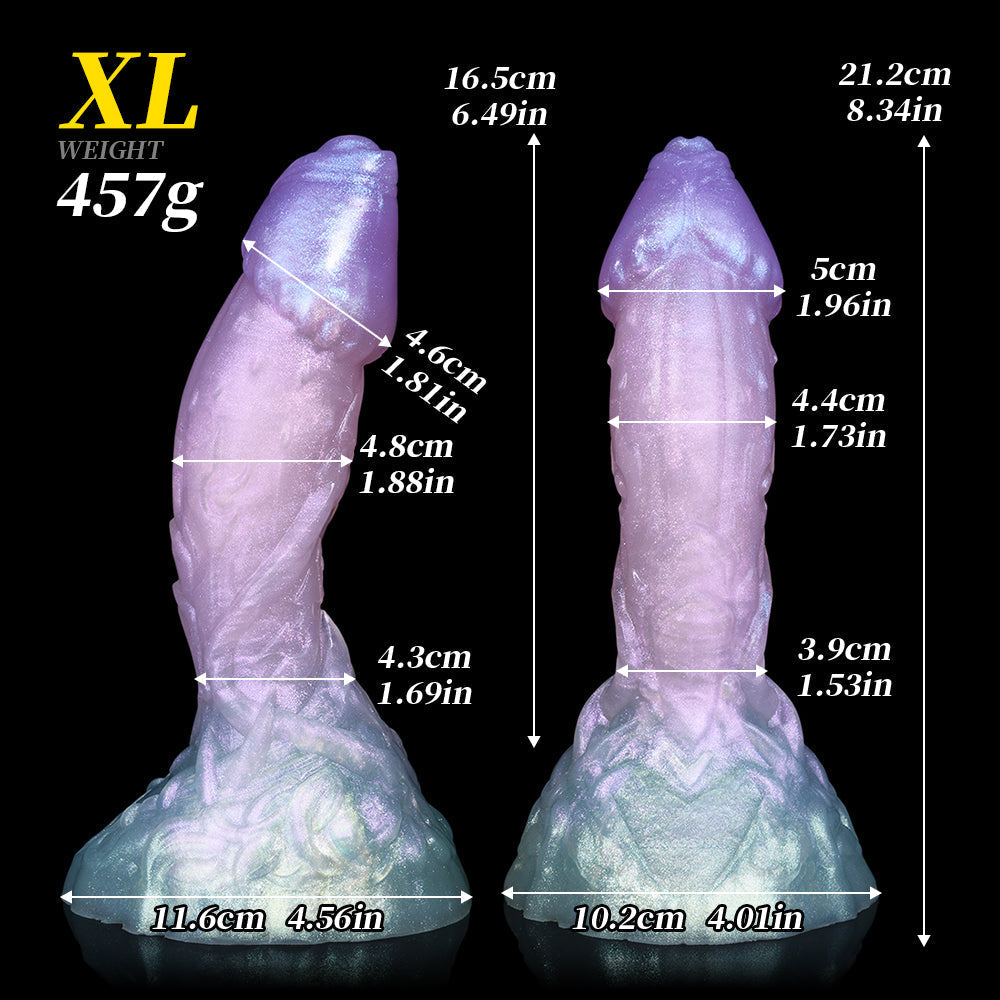 8 Inch Silicone Fantasy Curved Dildo